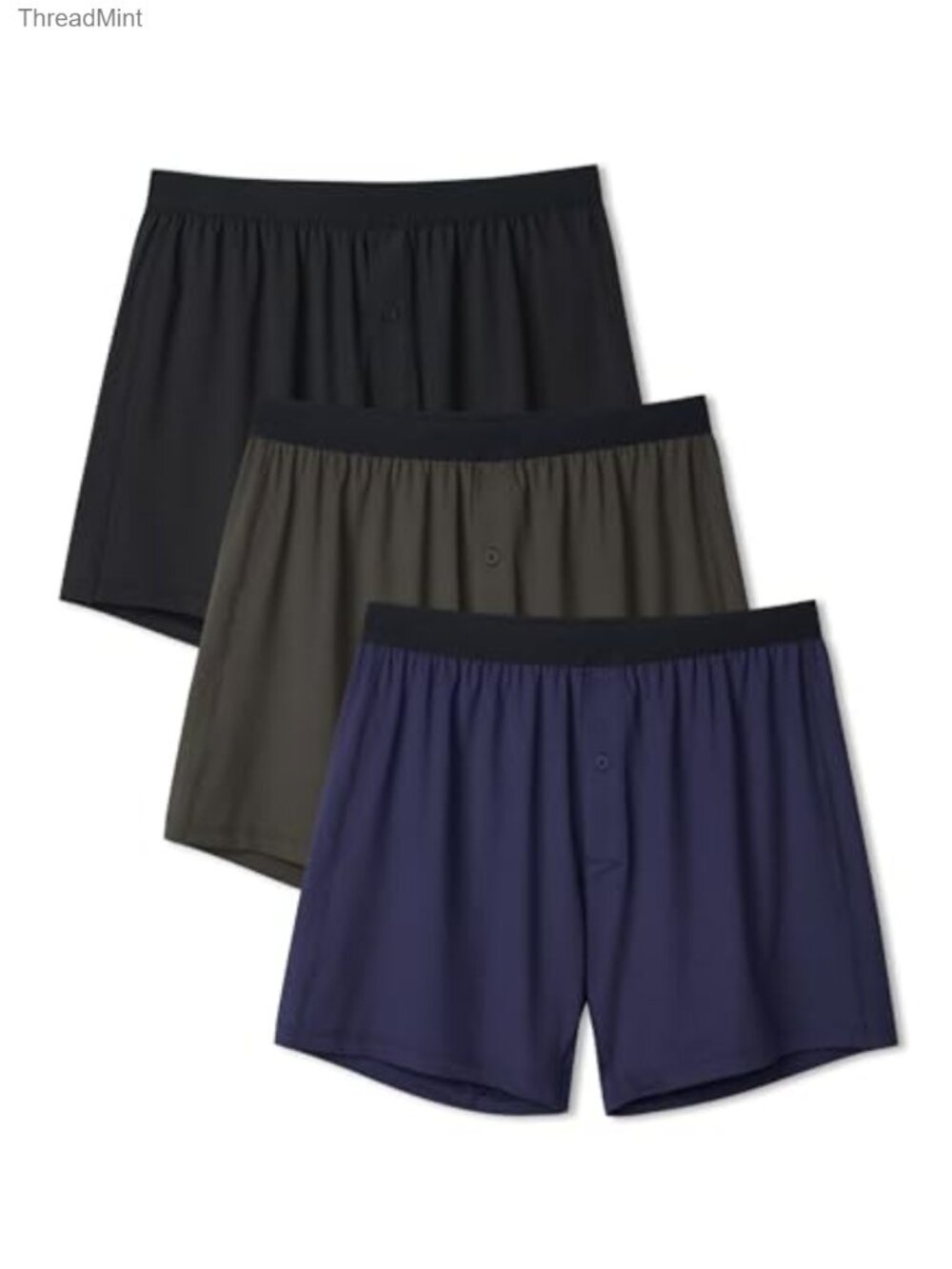 Men's Quick Dry Performance Boxer Shorts Loose Fit 3 Pack